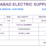 FESCO Online Bill, FESCO Bill Check Form Example